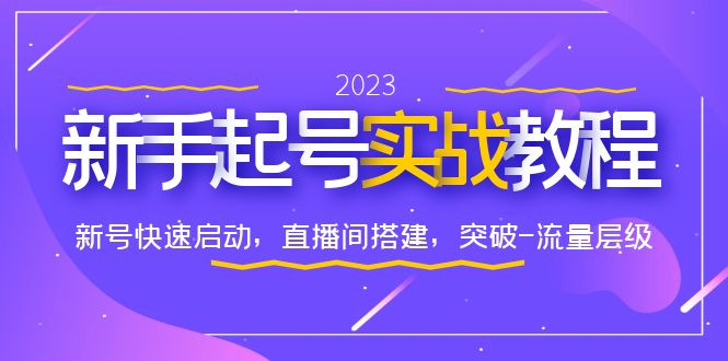 图片[1]-0-1新手起号实战教程：快速启动新号、搭建直播间，突破流量层级-淘金部落