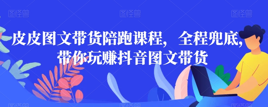 图片[1]-皮皮图文带货陪跑课程，全程兜底，带你玩赚抖音图文带货-淘金部落
