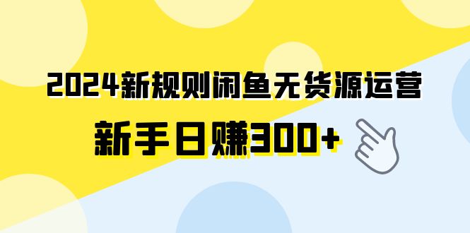 图片[1]-2024新规则闲鱼无货源运营新手日赚300+-淘金部落