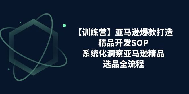 图片[1]-【训练营】亚马逊爆款打造之精品开发SOP，系统化洞察亚马逊精品选品全流程-淘金部落