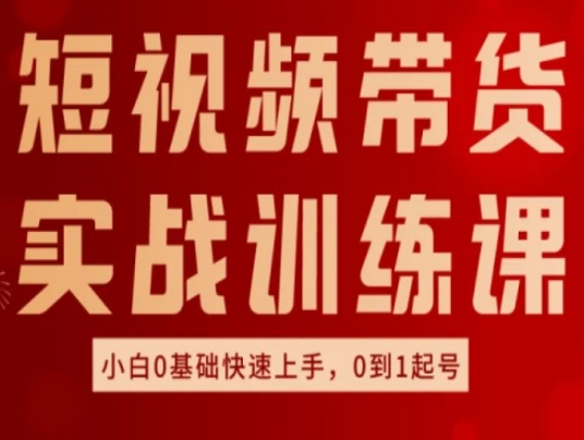 短视频带货实战训练课，好物分享实操，小白0基础快速上手，0到1起号 -1