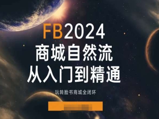 2024FACEBOO商城自然流(从入门到精通)，玩转脸书商城全闭环 -1