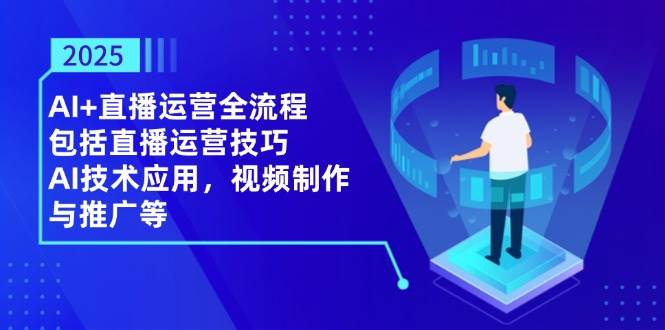 2025AI+直播运营全流程，包括直播运营技巧，AI技术应用，视频制作与推广等 -1