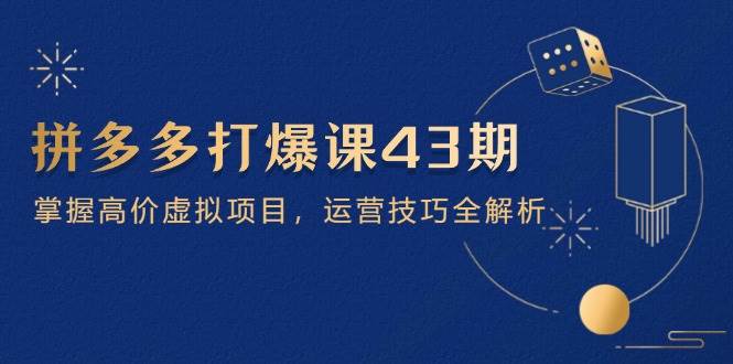 拼多多打爆课第 43 期，掌握高价虚拟项目，运营技巧全解析（15节） -1