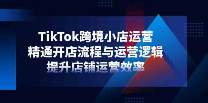 TikTok跨境小店运营，精通开店流程与运营逻辑，提升店铺运营效率 -1