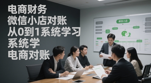 电商财务微信小店对账，从0到1系统学习电商对账 -1
