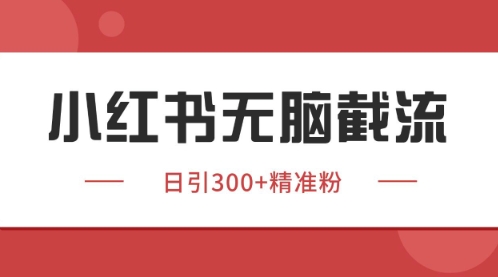 小红书只要你有同行就能获客，独家野路子获客玩法，暴力截流【揭秘】 -1